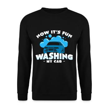 Lavage de voiture - Sweat-shirt Unisexe - noir - Devant - Alina (178cm) & Michal (187cm)