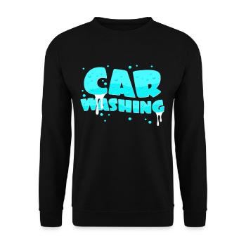 car wash - Unisex Sweatshirt - black - Front - Alina (178cm) & Michal (187cm)