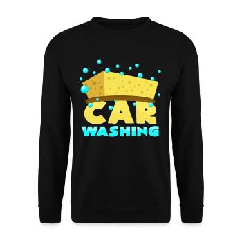 Car Washing - Unisex Pullover - Schwarz - Vorne - Alina (178cm) & Michal (187cm)