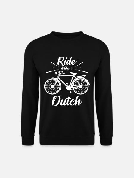 Hollandrad fahren - Unisex Pullover - Schwarz