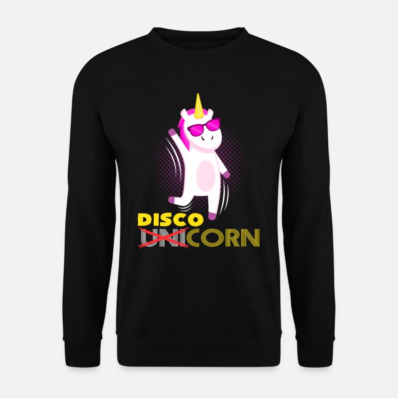 Disco Einhorn - Unisex Pullover - Schwarz