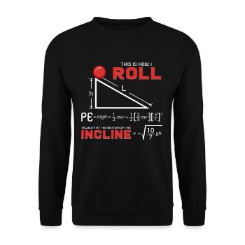 physics - Unisex Sweatshirt - black - Front - Alina (178cm) & Michal (187cm)