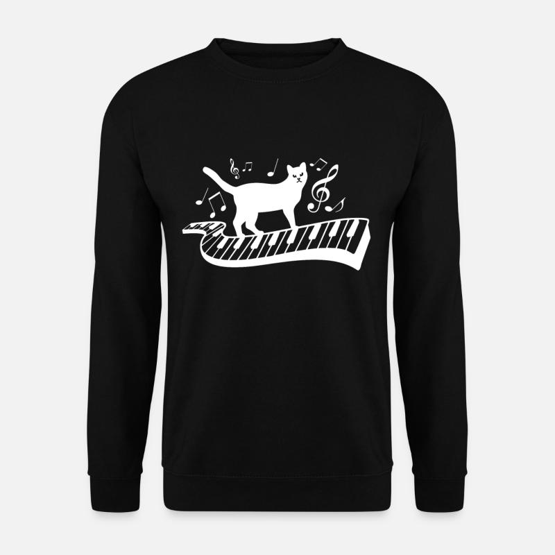 Piano cat - Unisex Sweatshirt - black