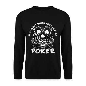 poker - Sweat-shirt Unisexe - noir - Devant - Alina (178cm) & Michal (187cm)