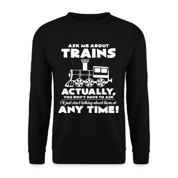 train - Sweat-shirt Unisexe - noir - Devant - Alina (178cm) & Michal (187cm)