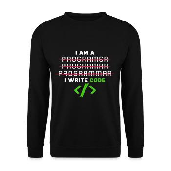 programmer - Unisex Sweatshirt - black - Front - Alina (178cm) & Michal (187cm)
