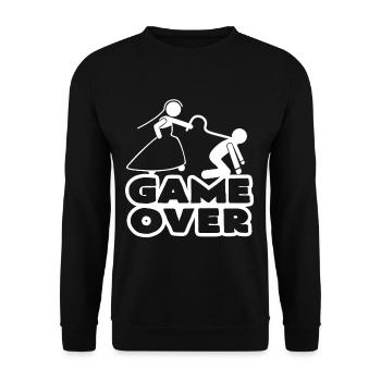Junggesellenabschied - Unisex Pullover - Schwarz - Vorne - Alina (178cm) & Michal (187cm)