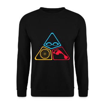 Triathlon symbols - Unisex Sweatshirt - black - Front - Alina (178cm) & Michal (187cm)