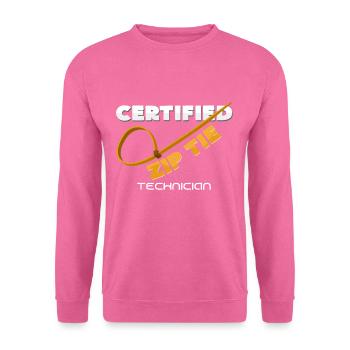 attaches de câble - Sweat-shirt Unisexe - rose - Devant