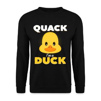 I am a duck - Unisex Sweatshirt - black - Front - Alina (178cm) & Michal (187cm)