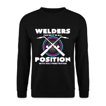 welder - Unisex Sweatshirt - black - Front - Alina (178cm) & Michal (187cm)
