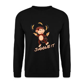 Affe - Unisex Pullover - Schwarz - Vorne - Alina (178cm) & Michal (187cm)