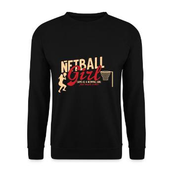 Netball Girl - Unisex Sweatshirt - black - Front - Alina (178cm) & Michal (187cm)