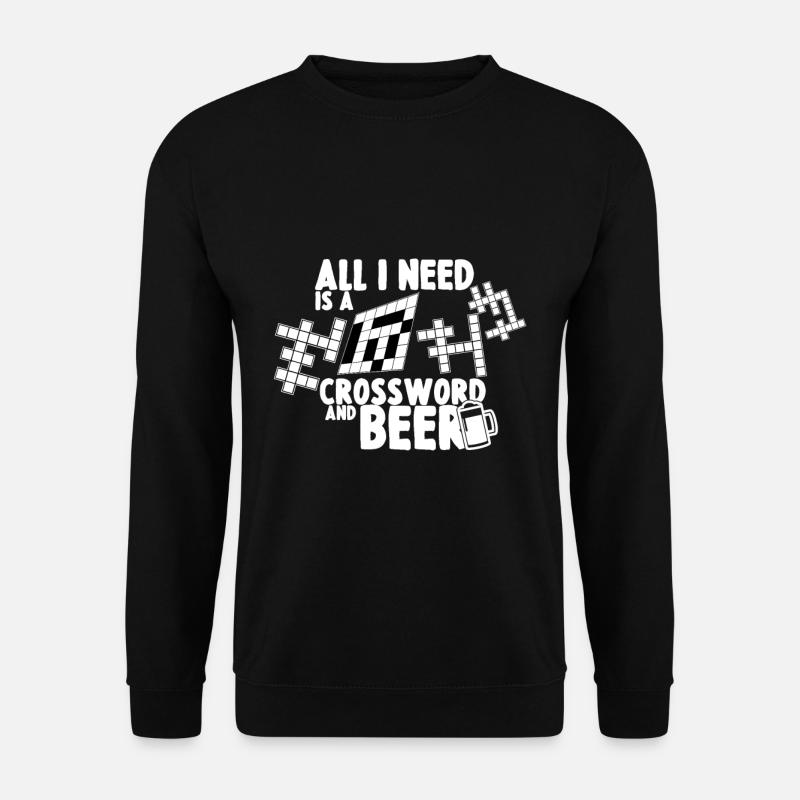 Mots croisés et bière - Sweat-shirt Unisexe - noir