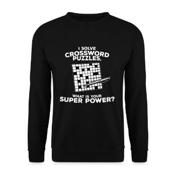 mots croisés - Sweat-shirt Unisexe - noir - Devant - Alina (178cm) & Michal (187cm)