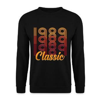 1989 - Unisex Pullover - Schwarz - Vorne - Alina (178cm) & Michal (187cm)