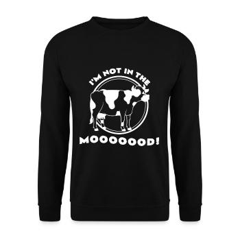 Vache - Sweat-shirt Unisexe - noir - Devant - Alina (178cm) & Michal (187cm)