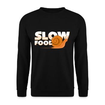 Langsame Nahrung - Unisex Pullover - Schwarz - Vorne - Alina (178cm) & Michal (187cm)