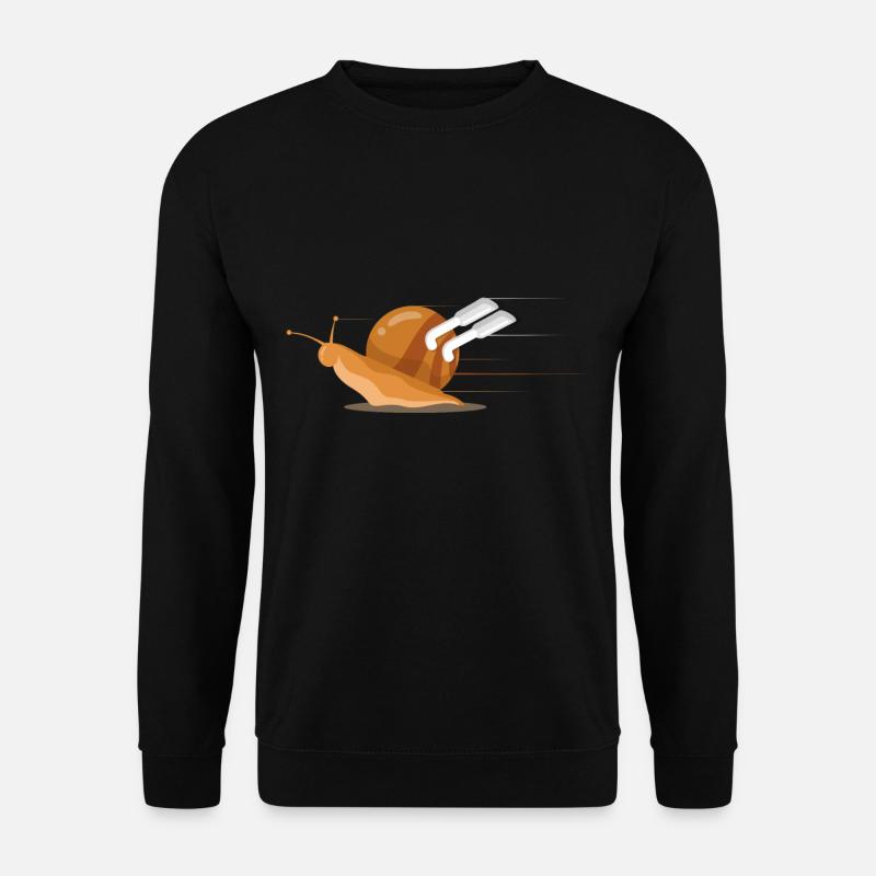 Lustige schnelle Schnecke mit doppeltem Auspuff - Unisex Pullover - Schwarz
