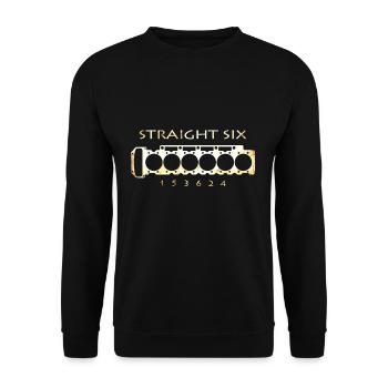 Moteur à six cylindres en ligne - Sweat-shirt Unisexe - noir - Devant - Alina (178cm) & Michal (187cm)