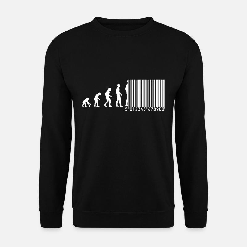 Code à barres Evolution - Sweat-shirt Unisexe - noir