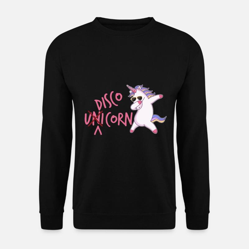 Disco Einhorn - Unisex Pullover - Schwarz