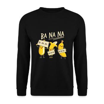 banane - Sweat-shirt Unisexe - noir - Devant - Alina (178cm) & Michal (187cm)