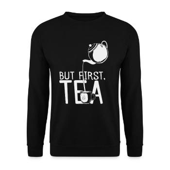 Tee - Unisex Pullover - Schwarz - Vorne - Alina (178cm) & Michal (187cm)