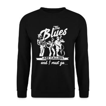 Musique blues - Sweat-shirt Unisexe - noir - Devant - Alina (178cm) & Michal (187cm)