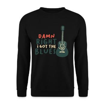 blues musik geschenk jazz geschenkidee gitarre - Unisex Pullover - Schwarz - Vorne - Alina (178cm) & Michal (187cm)