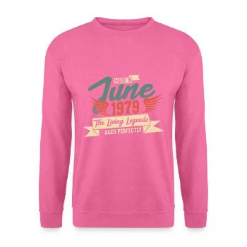 Geboren im Juni 1979 - Unisex Pullover - Pink - Vorne