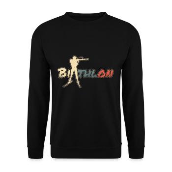 biathlon - Unisex Sweatshirt - black - Front - Alina (178cm) & Michal (187cm)