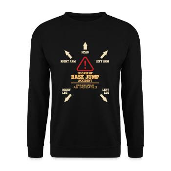 Base Jump - Unisex Pullover - Schwarz - Vorne - Alina (178cm) & Michal (187cm)