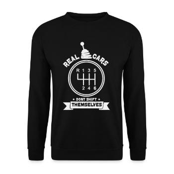 boîte manuelle - Sweat-shirt Unisexe - noir - Devant - Alina (178cm) & Michal (187cm)