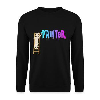 peintre - Sweat-shirt Unisexe - noir - Devant - Alina (178cm) & Michal (187cm)