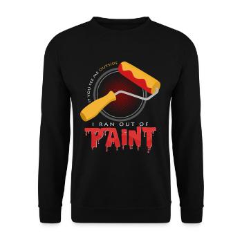 painting - Unisex Sweatshirt - black - Front - Alina (178cm) & Michal (187cm)