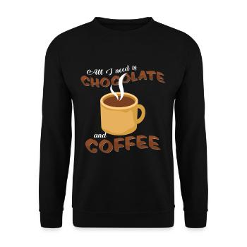Heiße Schokolade - Unisex Pullover - Schwarz - Vorne - Alina (178cm) & Michal (187cm)