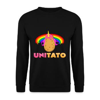 Unicorn potato - Unisex Sweatshirt - black - Front - Alina (178cm) & Michal (187cm)