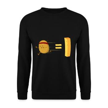 pomme de terre - Sweat-shirt Unisexe - noir - Devant - Alina (178cm) & Michal (187cm)