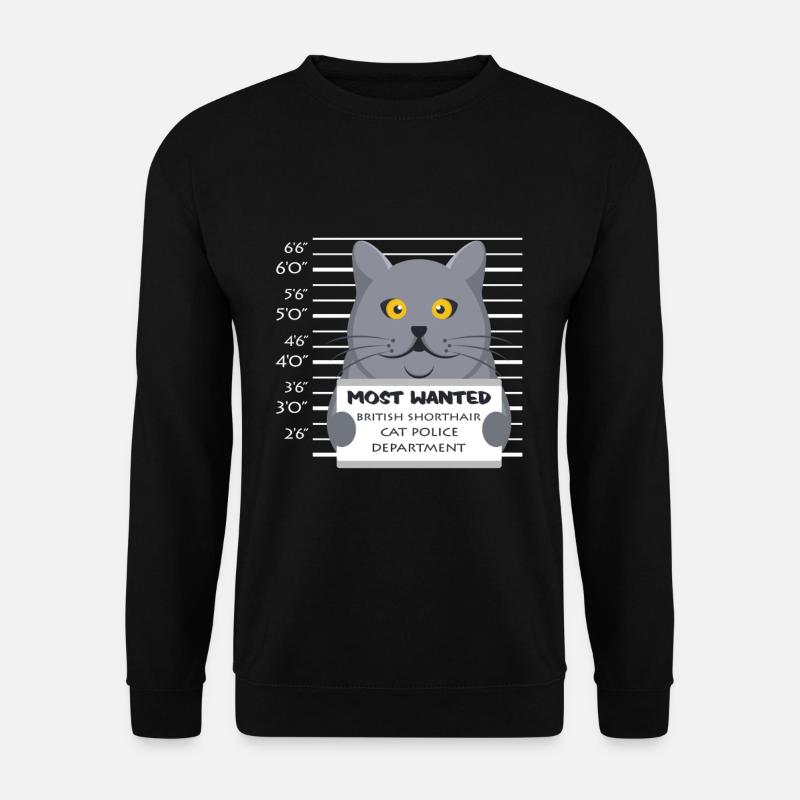 British Shorthair cat - Unisex Sweatshirt - black