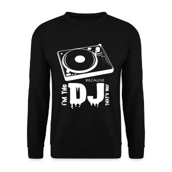 Ich bin der DJ musik techno disco house music fan - Unisex Pullover - Schwarz - Vorne - Alina (178cm) & Michal (187cm)