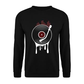 Schallplatte - Unisex Pullover - Schwarz - Vorne - Alina (178cm) & Michal (187cm)