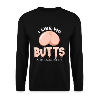 J'aime cadeau d'anniversaire de cochon de lait cochon - Sweat-shirt Unisexe - noir - Devant - Alina (178cm) & Michal (187cm)
