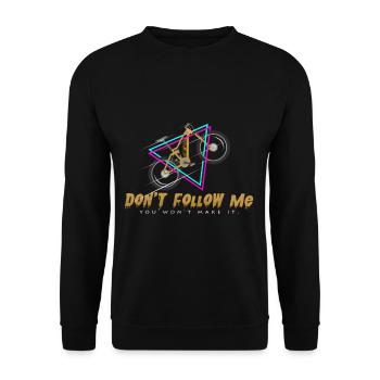 E bike - Unisex Sweatshirt - black - Front - Alina (178cm) & Michal (187cm)