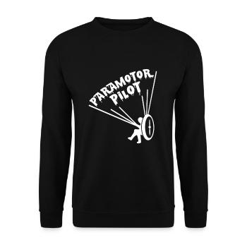 Paramotor Pilot Geschenk - Unisex Pullover - Schwarz - Vorne - Alina (178cm) & Michal (187cm)