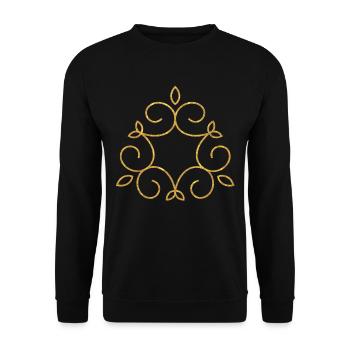 Mandala - Unisex Sweatshirt - black - Front - Alina (178cm) & Michal (187cm)