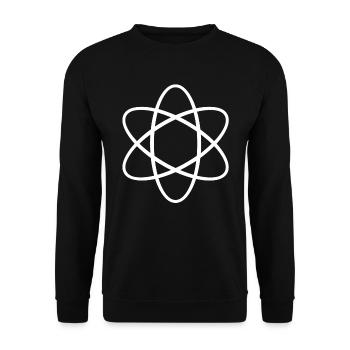 Atom - Unisex Pullover - Schwarz - Vorne - Alina (178cm) & Michal (187cm)