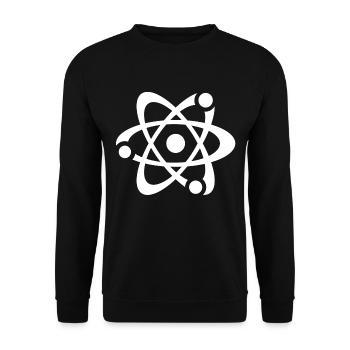 Atom - Unisex Pullover - Schwarz - Vorne - Alina (178cm) & Michal (187cm)