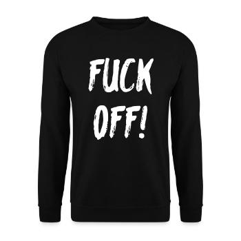 Fuck Off - Unisex Pullover - Schwarz - Vorne - Alina (178cm) & Michal (187cm)