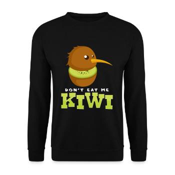 kiwi - Sweat-shirt Unisexe - noir - Devant - Alina (178cm) & Michal (187cm)